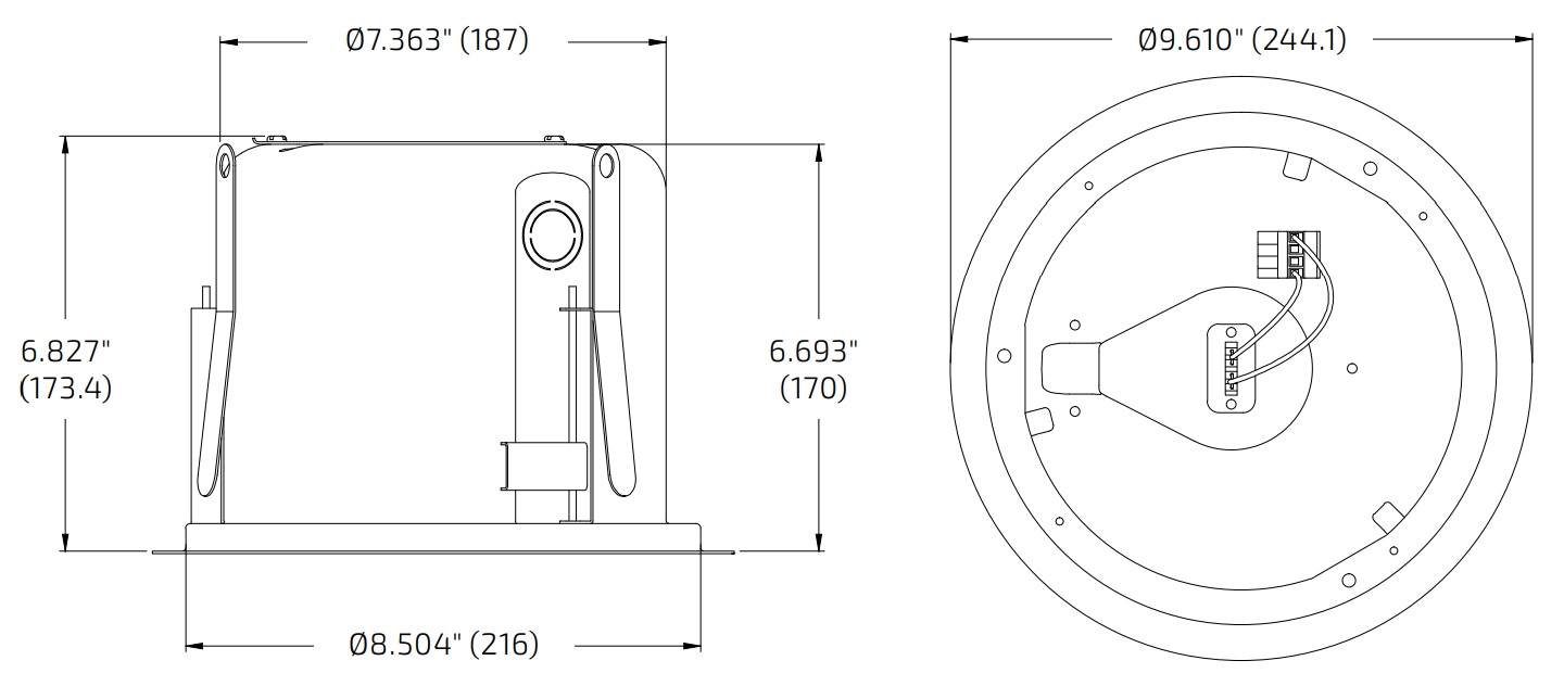 Габаритные размеры BIAMP CD4