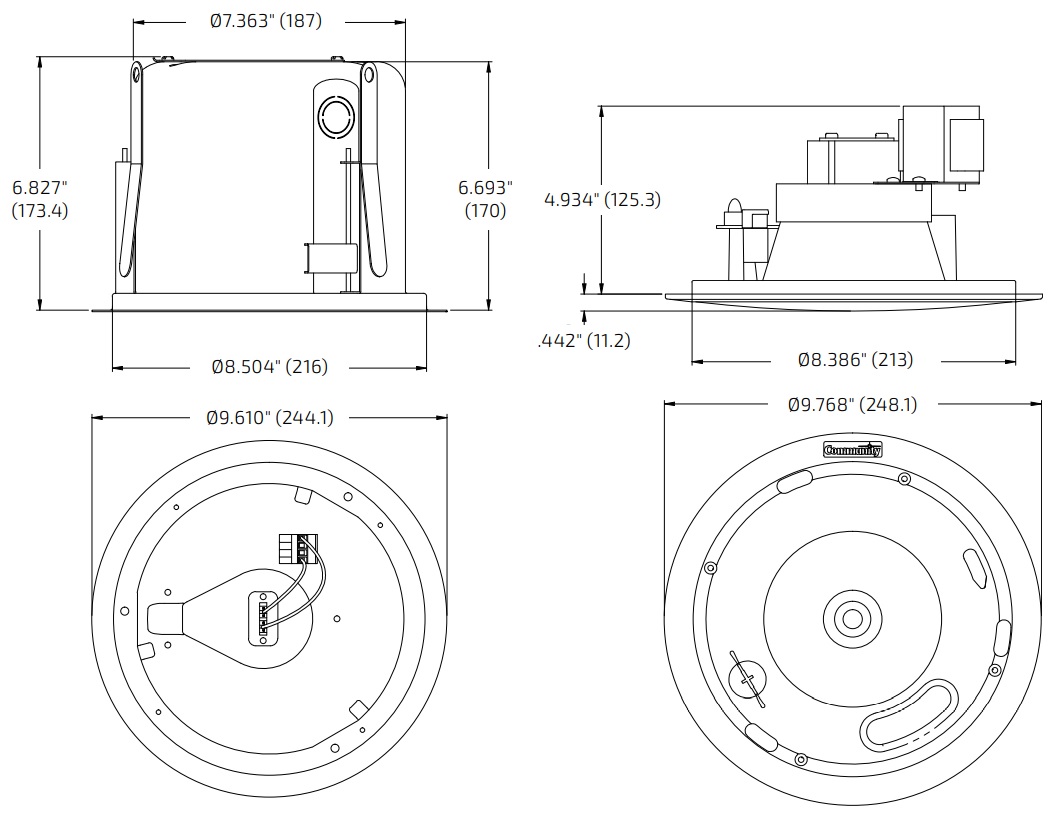 Габаритные размеры BIAMP D5