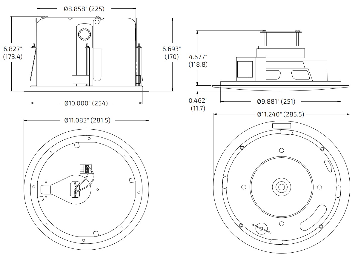 Габаритные размеры BIAMP D6