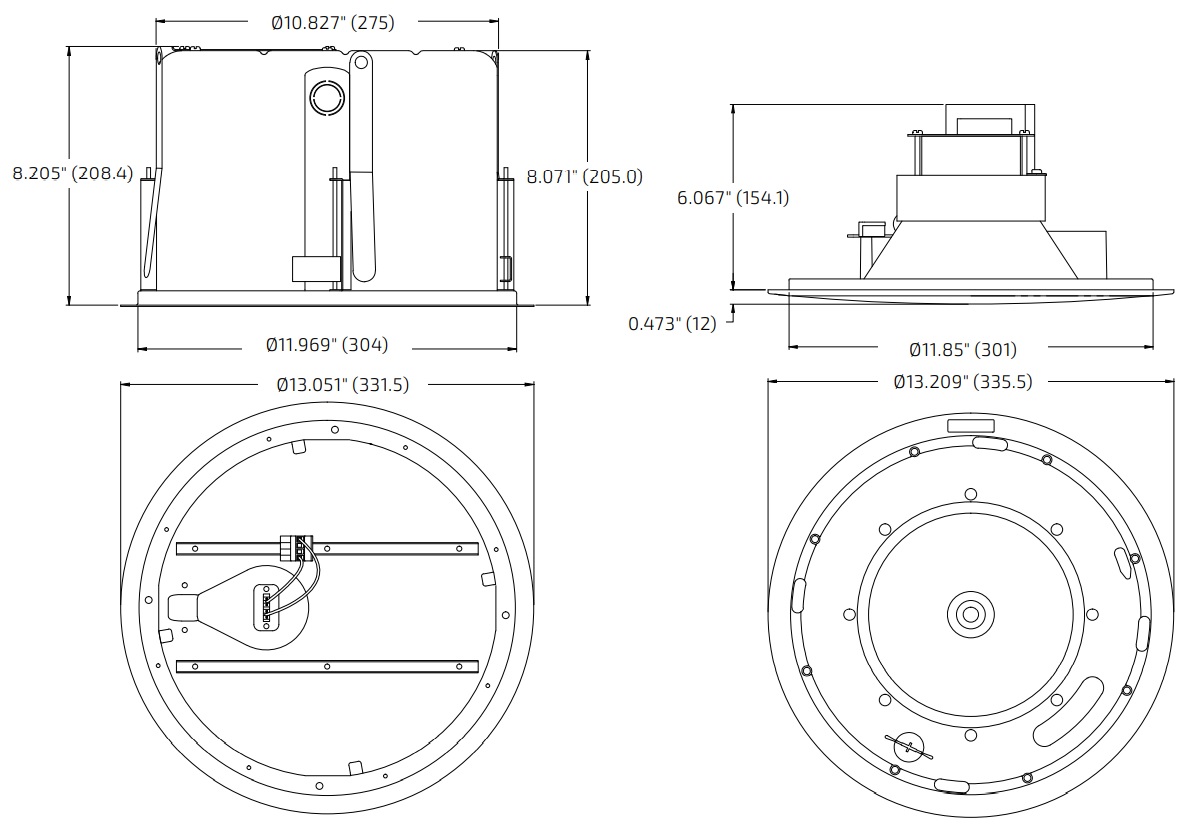 Габаритные размеры BIAMP D8