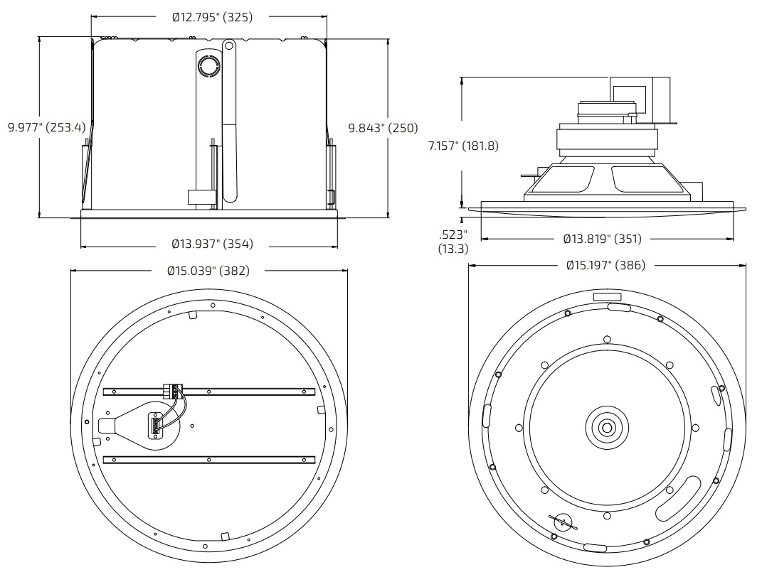 Габаритные размеры BIAMP D10