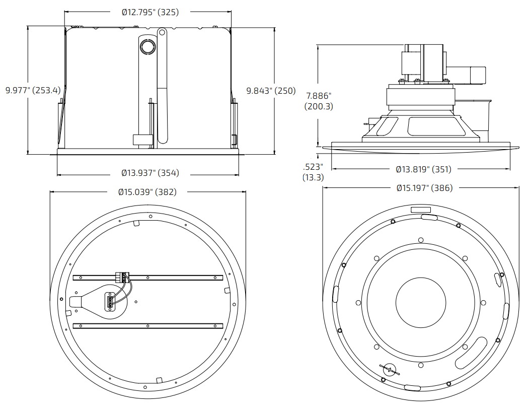 Габаритные размеры BIAMP D10SUB