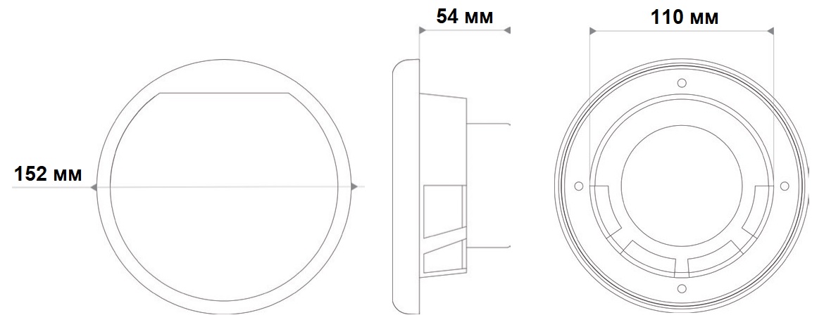Габаритные размеры BIAMP CMAR5-W