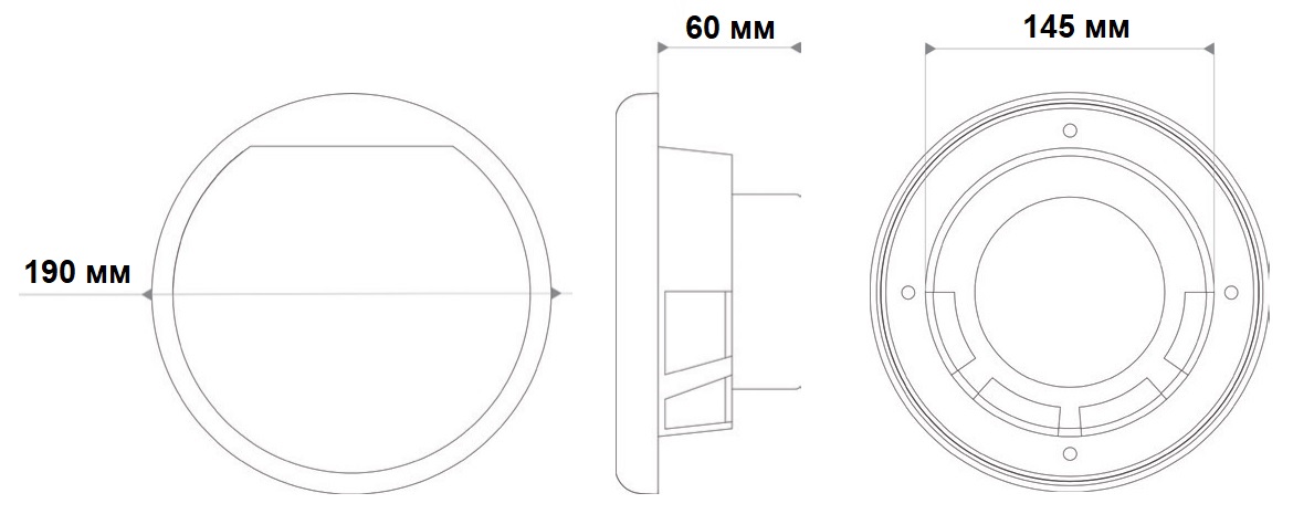 Габаритные размеры BIAMP CMAR6-W