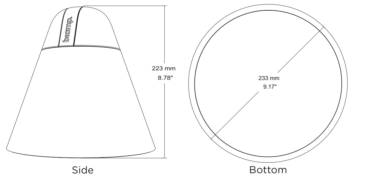 Конструкция и габариты BIAMP P30DT