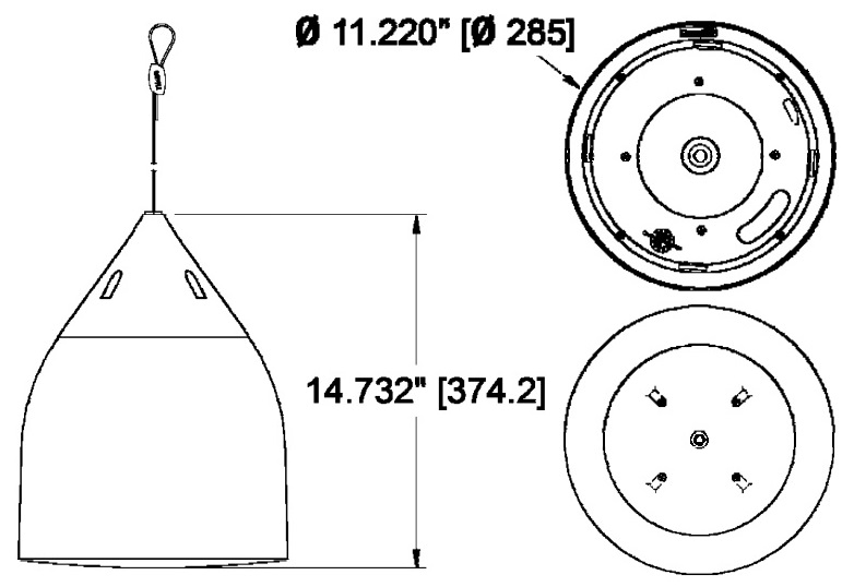 Габаритные размеры BIAMP DP6