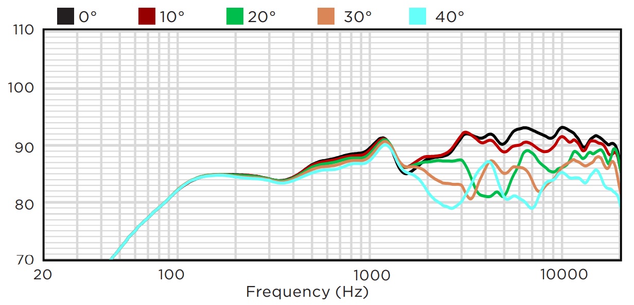 Вертикальное отклонение от оси вниз BIAMP MASK6C