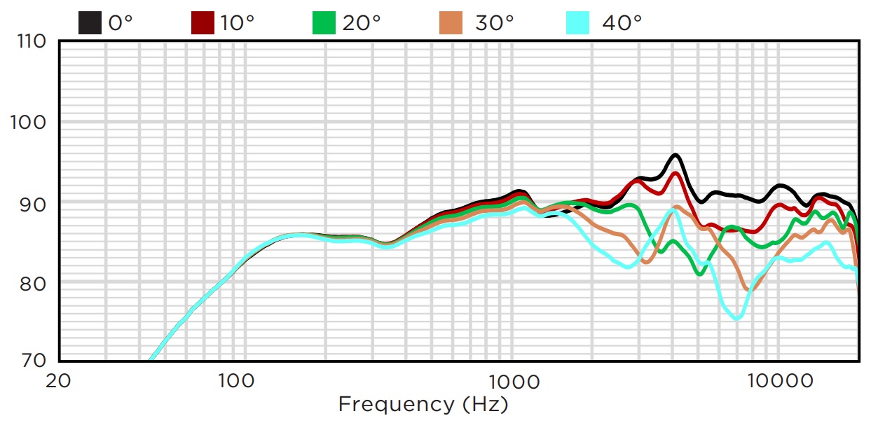 Вертикальное отклонение от оси вниз BIAMP MASK6CT