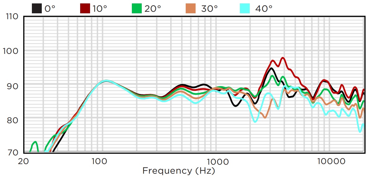 Вертикальное отклонение от оси вниз BIAMP MASK8F