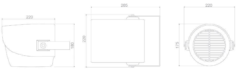 Габаритные размеры звукового прожектора BIAMP MPH31-G