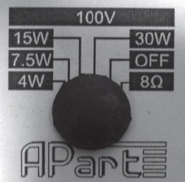 Поворотный переключатель мощности звукового прожектора BIAMP MPH31-G