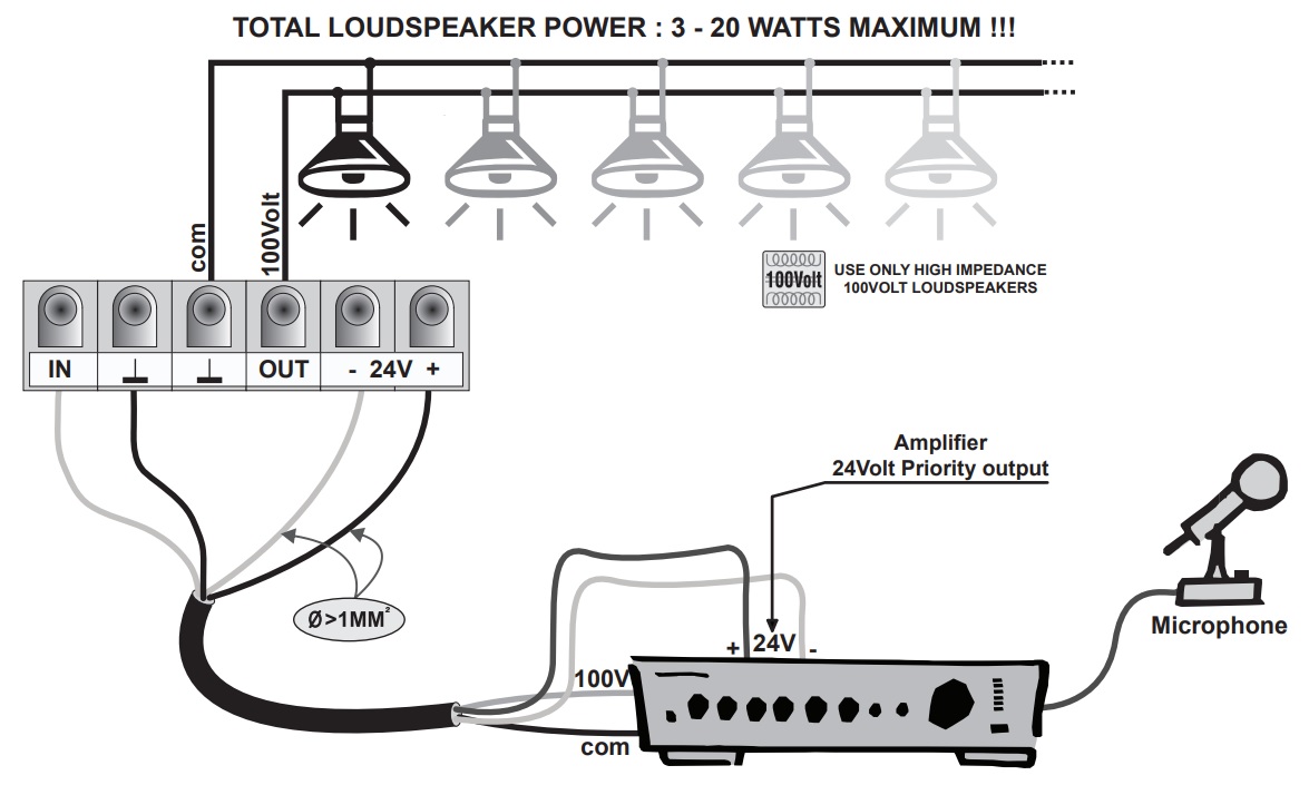 Четырехпроводная схема подключения E-VOL20