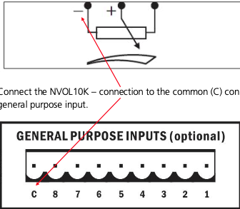 Входное подключение N-VOL10K