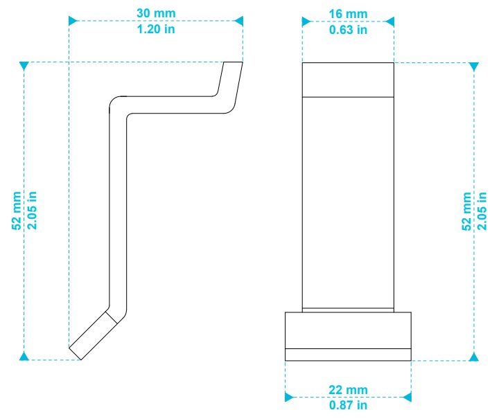 Габаритные размеры BIAMP MASK2CMT