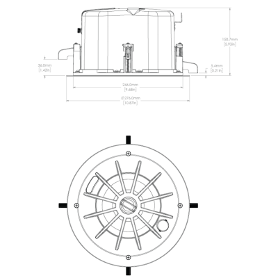 Двухполосный потолочный громкоговоритель C-IC6 Red