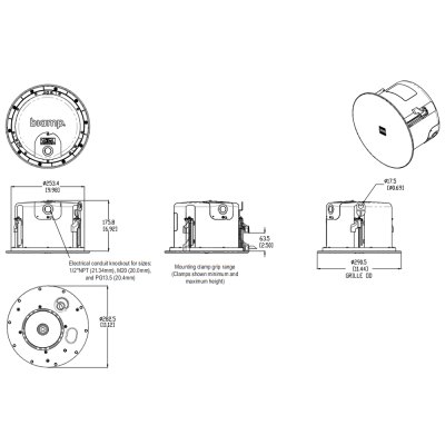 Двухполосный потолочный громкоговоритель DX-IC6-W