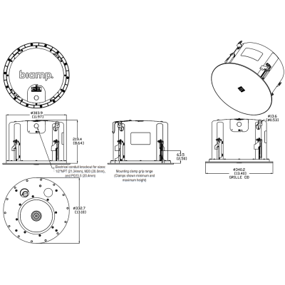Двухполосный потолочный громкоговоритель DX-IC8