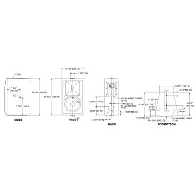 Двухполосный настенный громкоговоритель COMMUNITY V2-6W
