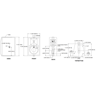 Двухполосный настенный громкоговоритель COMMUNITY V2-8B