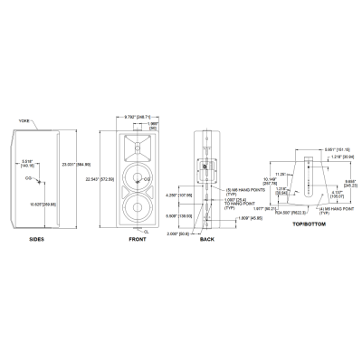Двухполосный настенный громкоговоритель COMMUNITY V2-26W