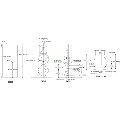 Двухполосный настенный громкоговоритель COMMUNITY V2-28W