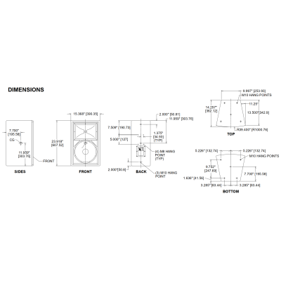 Двухполосный настенный громкоговоритель COMMUNITY V2-1296B