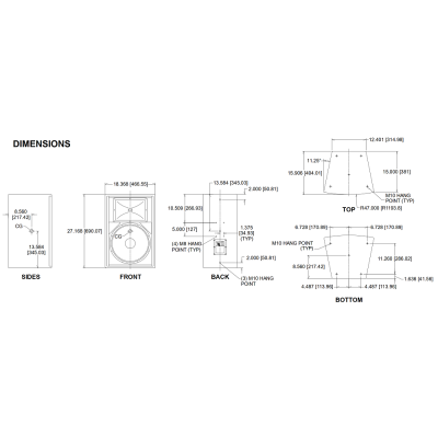 Двухполосный настенный громкоговоритель COMMUNITY V2-1596W