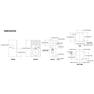 Трехполосный настенный громкоговоритель COMMUNITY V2-3294W