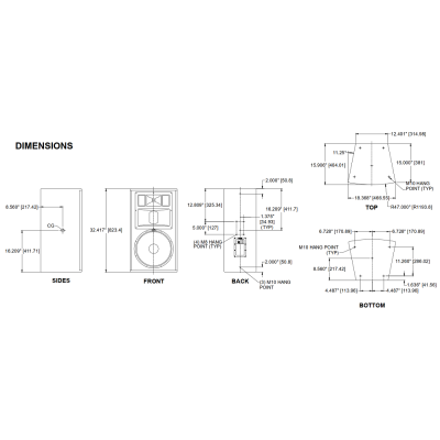 Трехполосный настенный громкоговоритель COMMUNITY V2-3594B